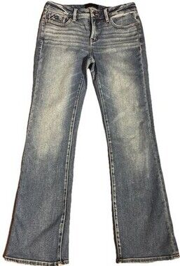 BKE Buckle Jeans Mens 27x32 Straight Blue Denim Distressed Casual